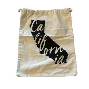 California small cream draw string bag